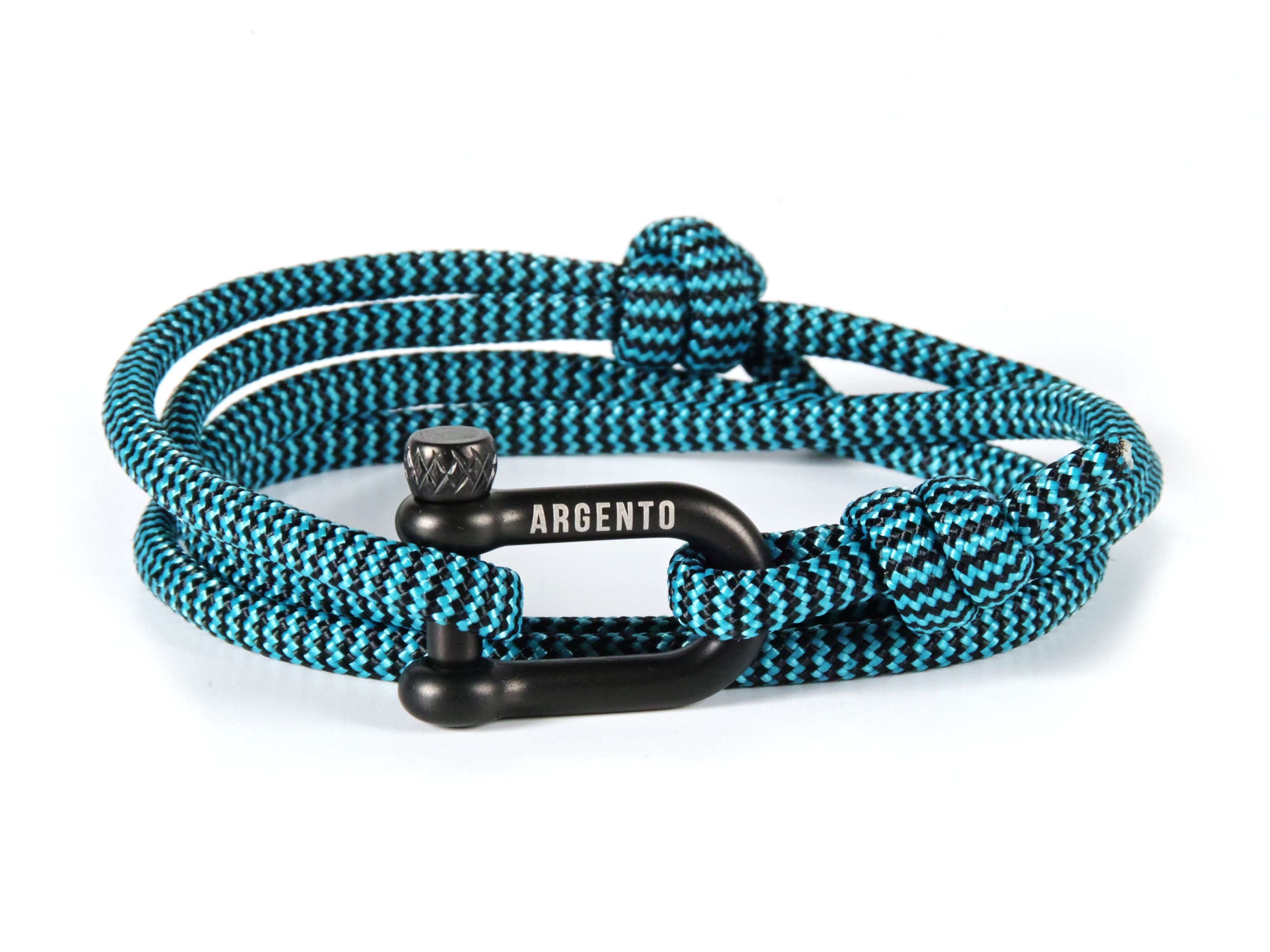 Bransoletka paracord szeklą - regulowana - Argentomen zdjęcie 1