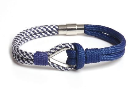 Marynistyczna bransoletka paracord - kausza - niebieska