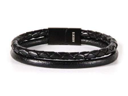Bransoletka męska skórzana