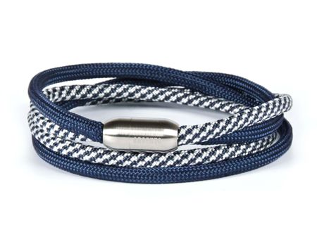 Bransoletka Marynistyczna Navy & Silver – Magnetyczna Boja