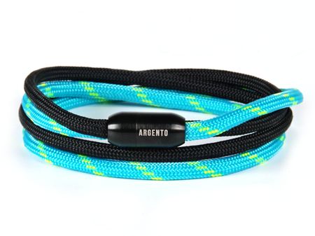 Bransoletka Marynistyczna Neon Blue & Black – Czarna Boja