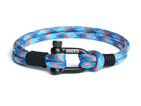 Bransoletka paracord szekla Argento