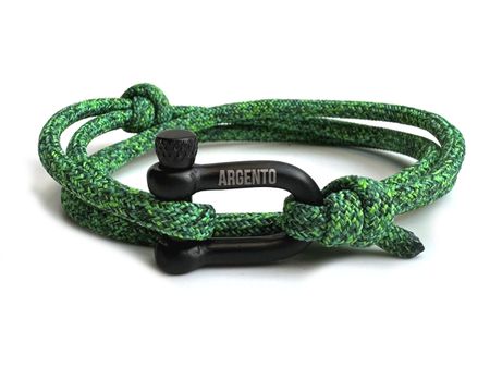 Bransoletka pracord z szeklą – zielona biała Argento 