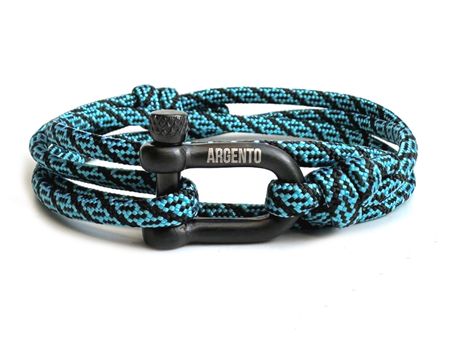 Bransoletka pracord z szeklą – niebieska biała Argento 